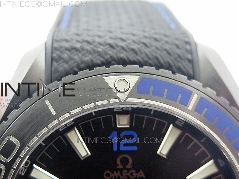 Planet Ocean 45.5mm Deep Black Real Ceramic VSF 1:1 Best Edition on Black Nylon Strap A8906 Super Clone